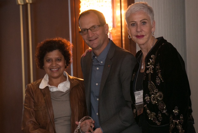 Dr. Ahmed, Dr. Imrie and AMS CEO Gail Paech